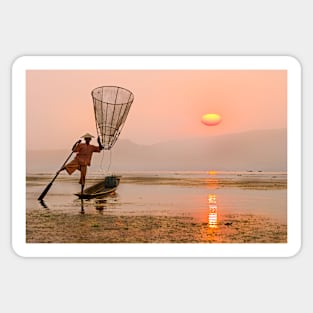 Inle Lake Sunset. Sticker